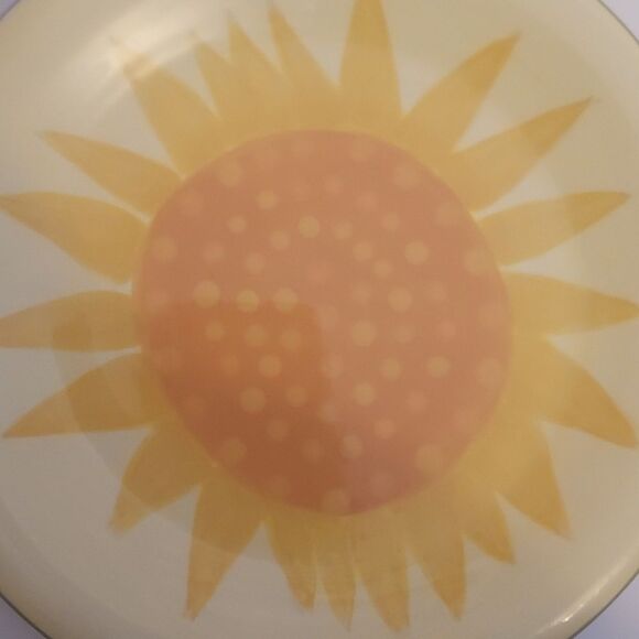 Sunflower Plates 8 Inch Yellow Orange Green - Picture 5 of 6